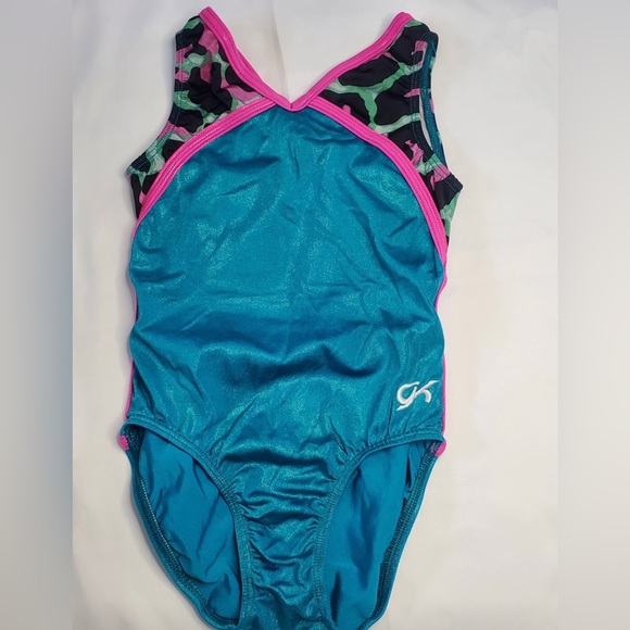 GK Other - BLUE sparkly GK gymnastics leotard